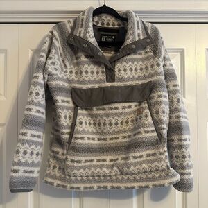 Carhartt Women's Relaxed Fit Fleece Pullover- Malt Aztec Size M